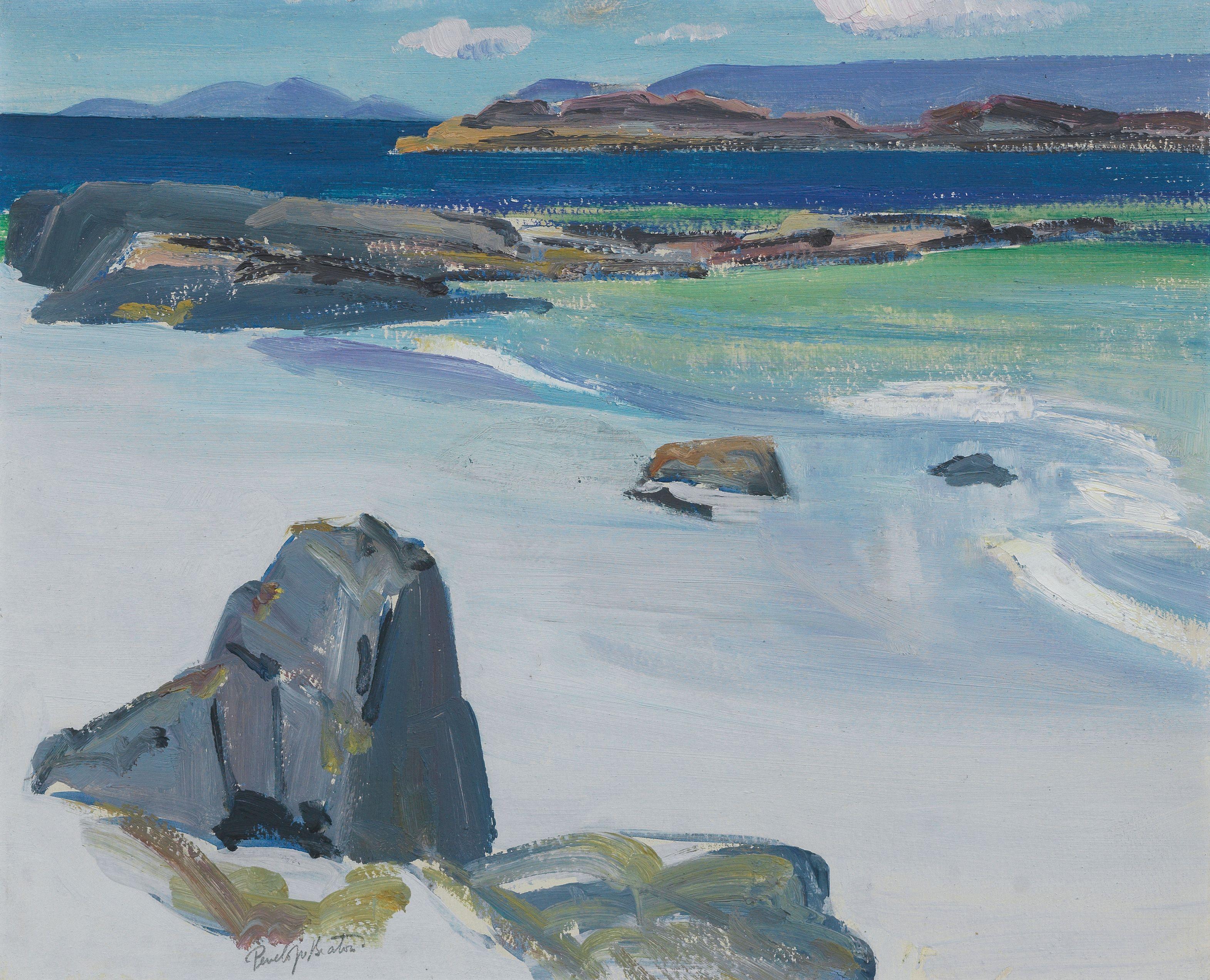 Penelope Beaton, ARSA RSW - Rocks and Receding Tide, Iona
