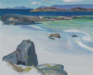 Penelope Beaton, ARSA RSW - Rocks and Receding Tide, Iona