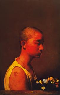 Peng Si - Portrait of a Man in Red