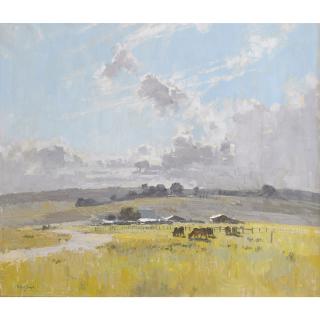 Penleigh Boyd - Australian Landscape With Cattle And Farm Buildings