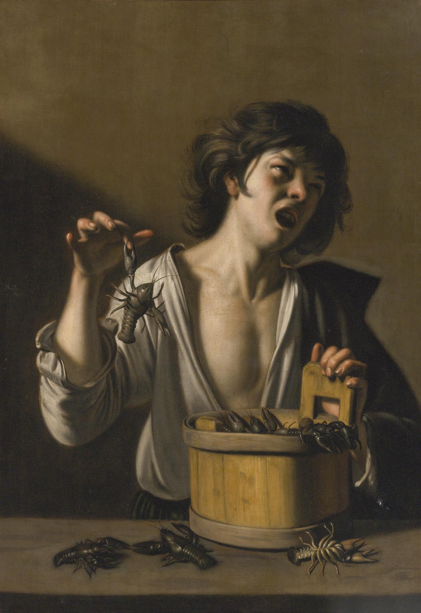 Pensionante Del Saraceni - A Boy Being Bitten By A Freshwater Crayfish
