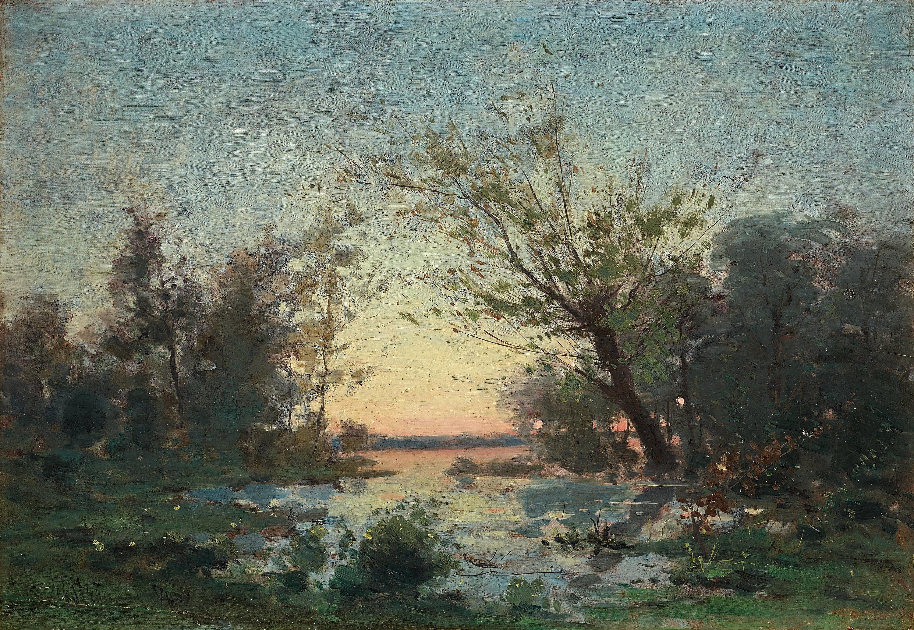Per Ekström - French landscape in sunset
