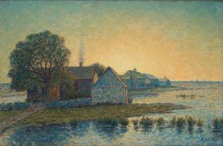 Per Ekström - Houses in sunset