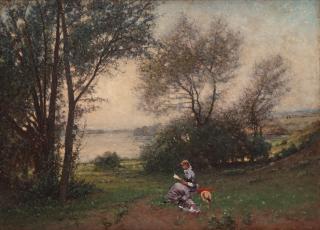 Per Ekström - Landscape with Reading Lady