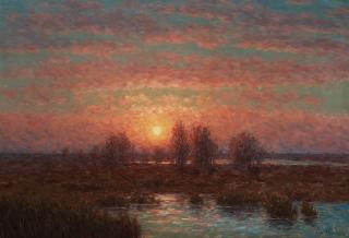 Per Ekström - Sunset, landscape from Öland