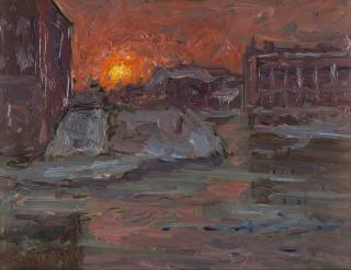 Per Ekström - Sunset over Norrbro, Stockholm