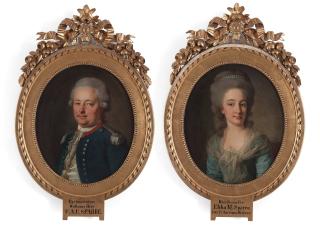 Per Krafft d.ä. - Fredrik Adolf Ulrik Sparre of Rossvik (1746-1812) & Ebba Margareta Sparre, born de Geer of Leufsta (1756-1814).