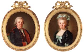 Per Krafft d.ä. - Portrait of a man & his wife in swedish court dress