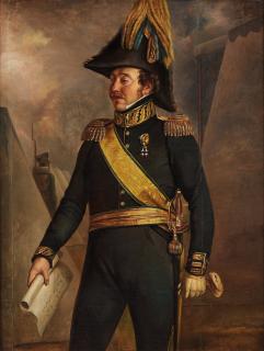 Per Krafft d.y. - Portrait depicting Baron ”Christer Carlsson Posse of Säby” (1776 - 1836)