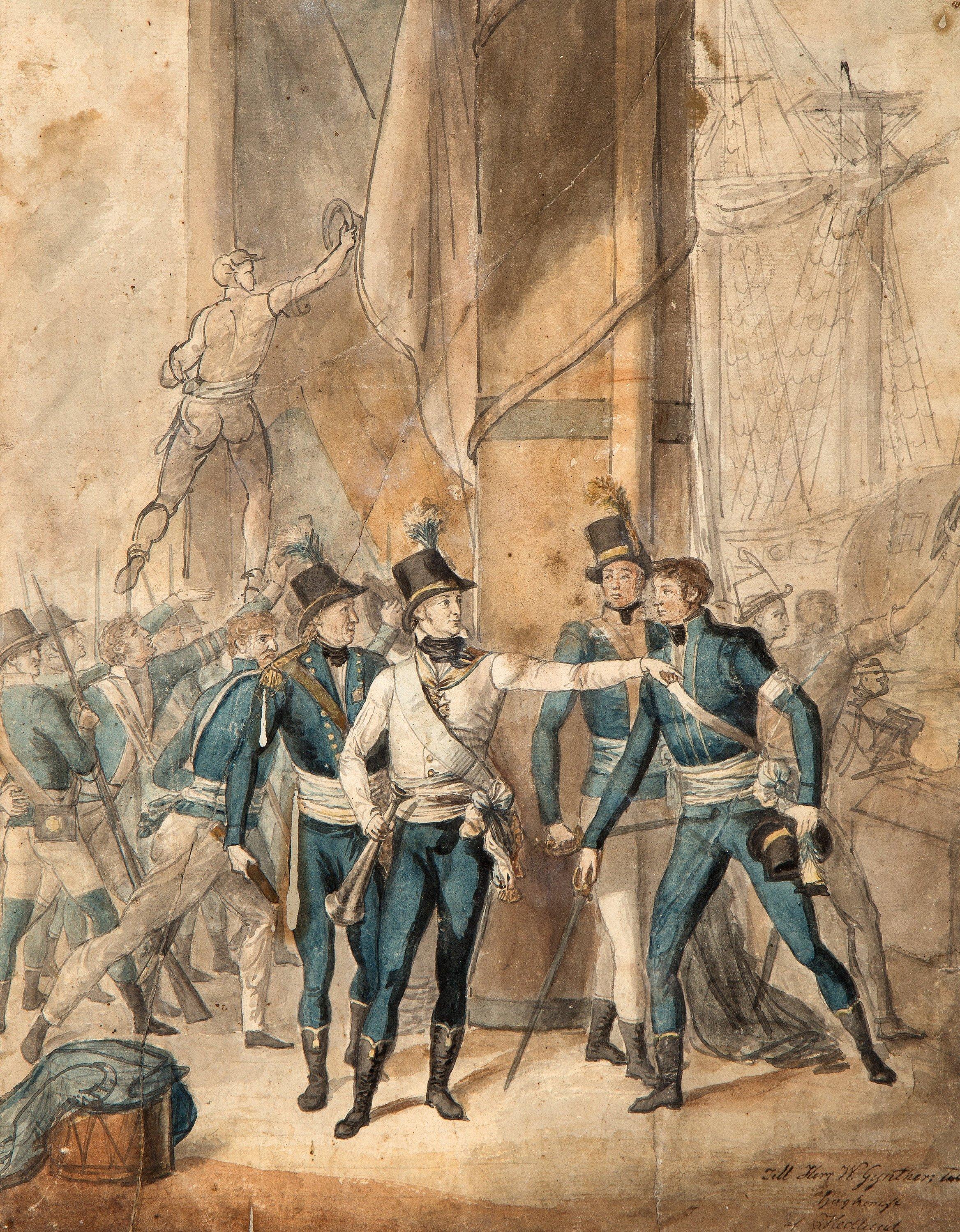 Per Krafft d.y. - Prins Karl (XIII) at the battle of Hogland