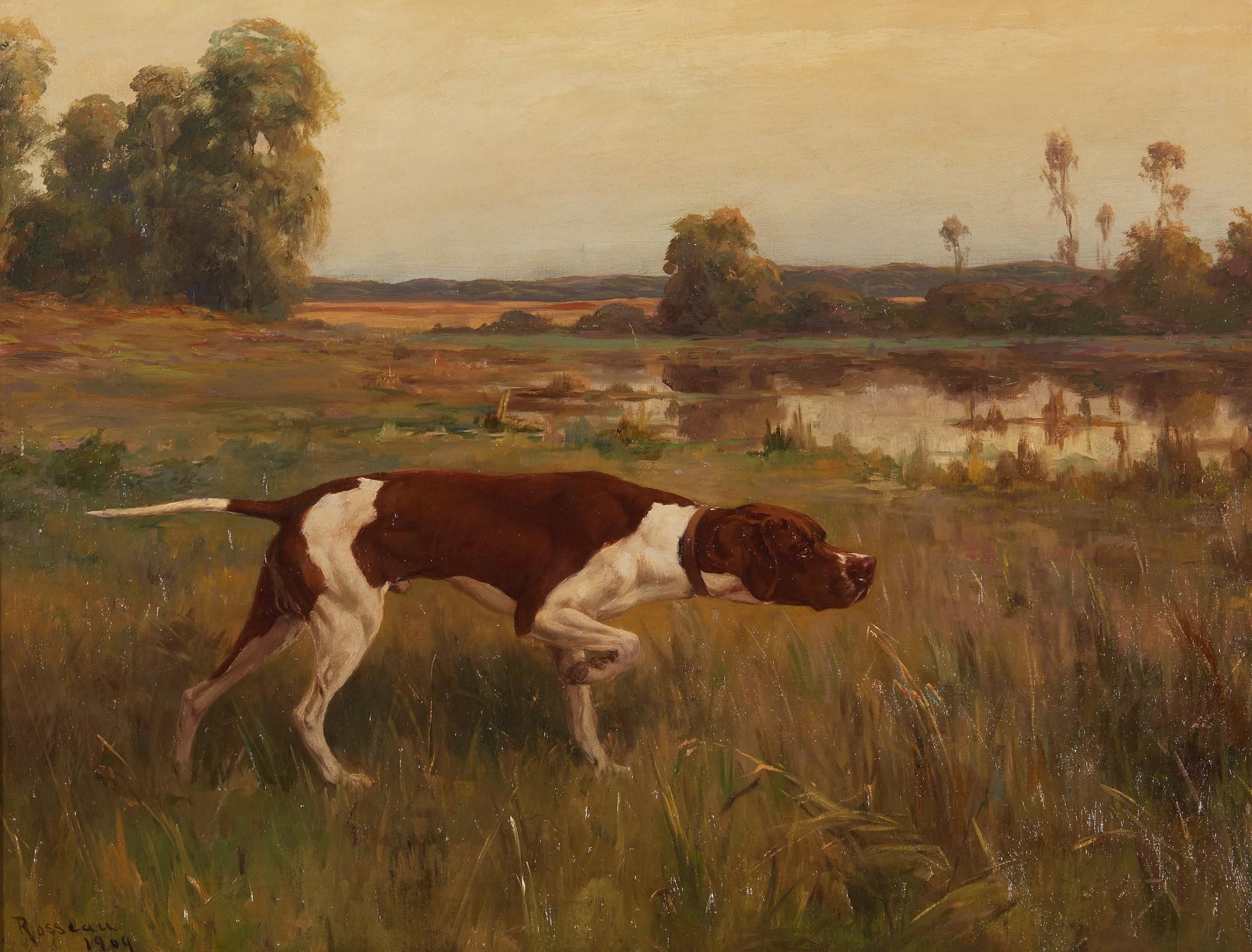 Percival Leonard Rosseau - Pointer In A Landscape