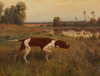 Percival Leonard Rosseau - Pointer In A Landscape