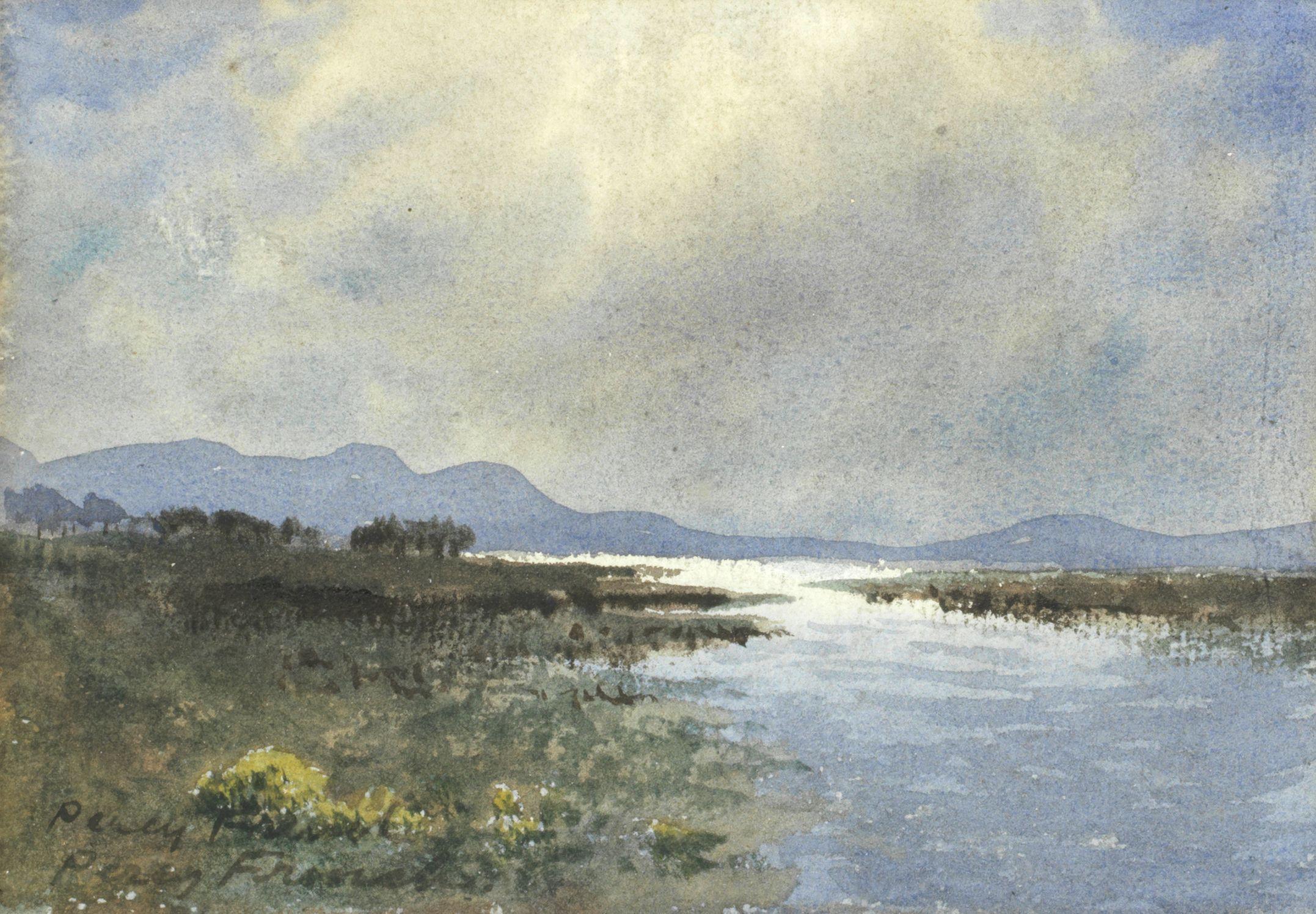 Percy French - Bogland Scenes; A Pair Each 12.7 X 17.8Cm (5 X 7In).(2)