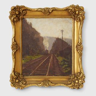 Percy Lindsay - On the Rail Track