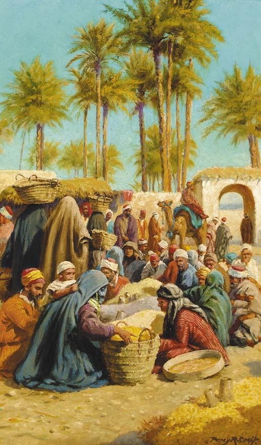 Percy Robert Craft - A village grain market, Syria