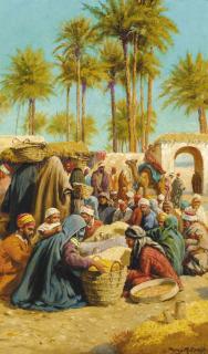 Percy Robert Craft - A village grain market, Syria