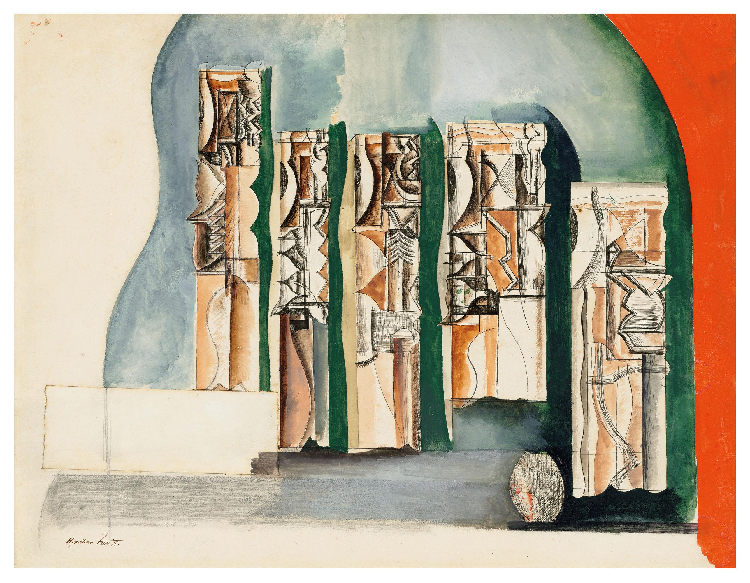 Percy Wyndham Lewis - Figure Composition