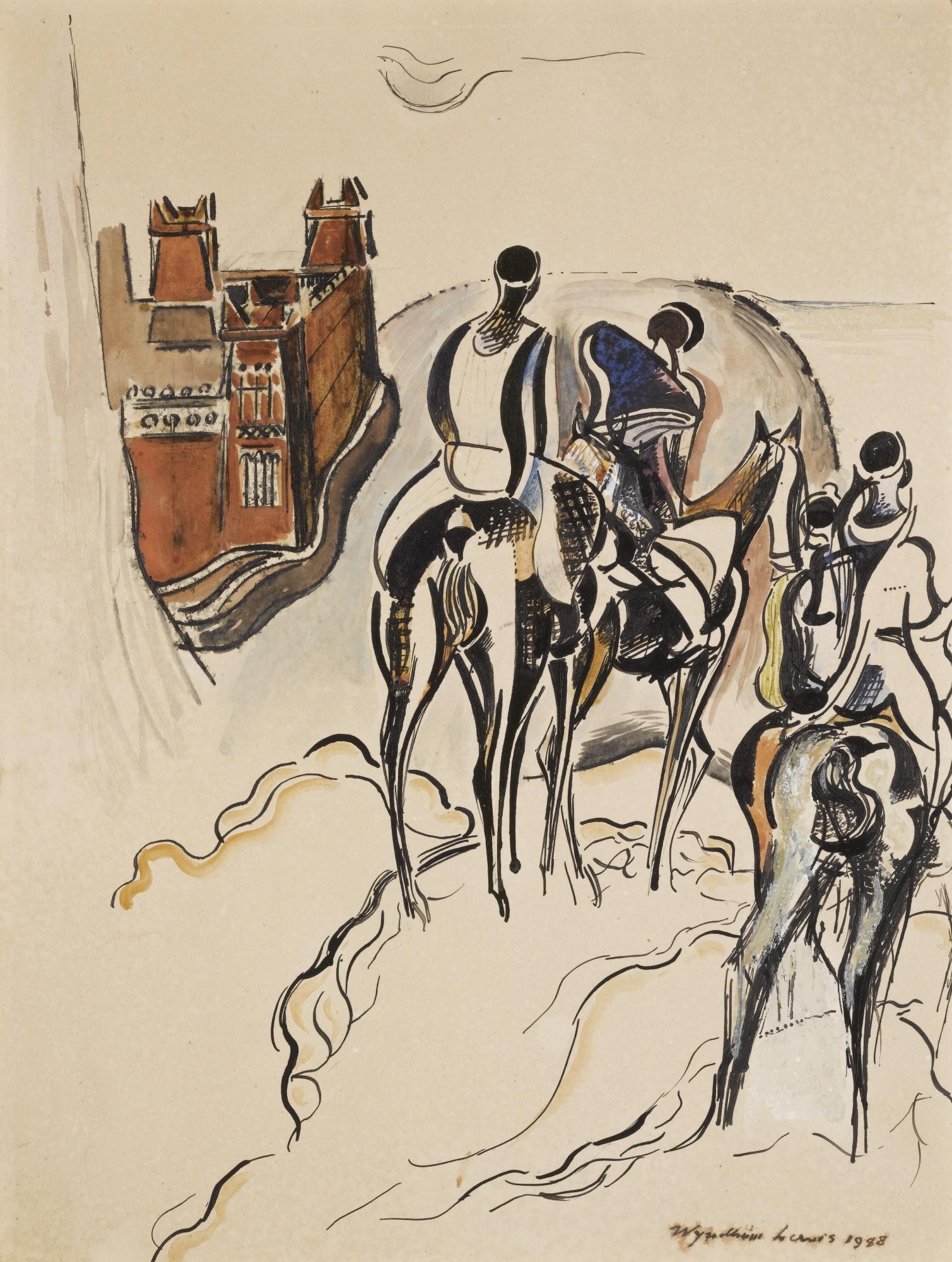 Percy Wyndham Lewis - Horsemen And Casbah