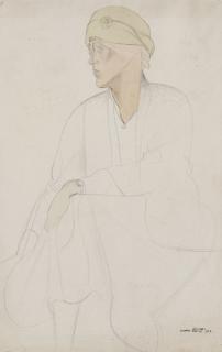 Percy Wyndham Lewis - The Turban Hat