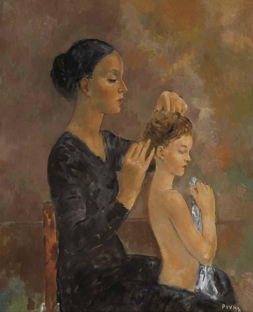 Pere Pruna Ocerans - Peinando a la niña
