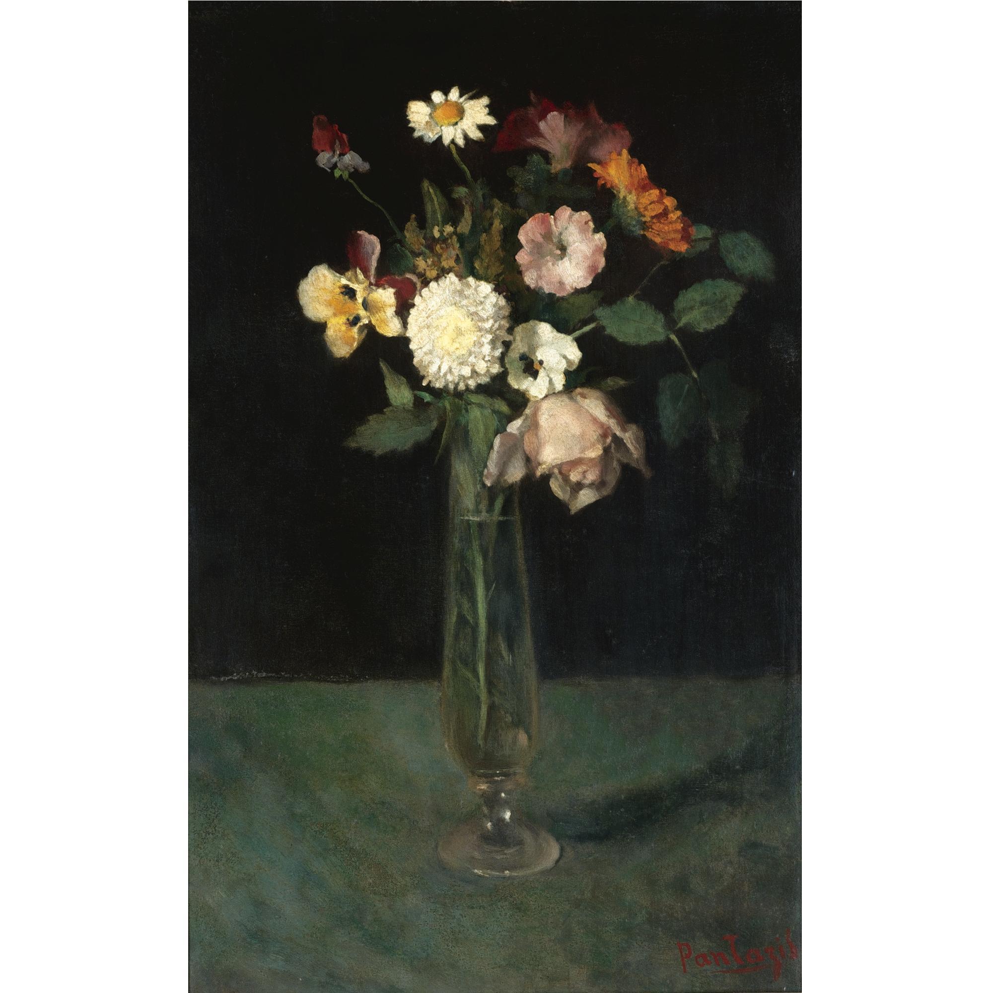 Pericles Pantazis - Greek Vase With Flowers