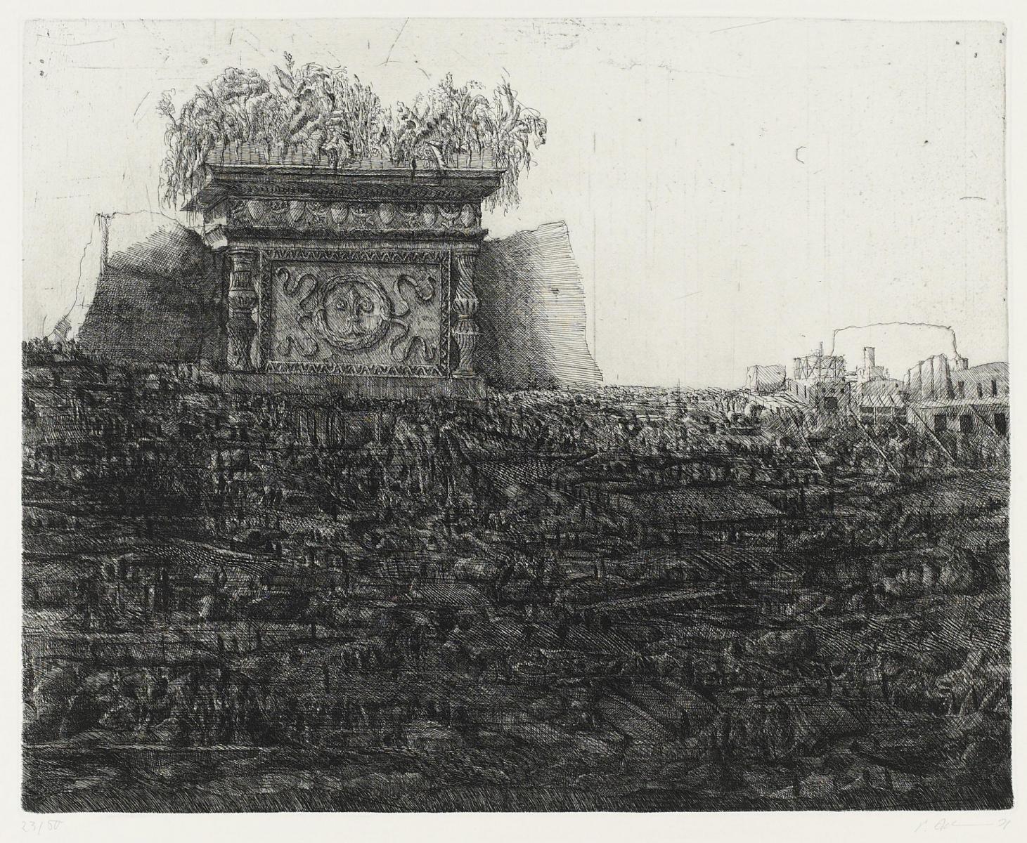 Peter Ackermann - 6 Radierungen aus Italien