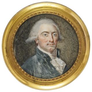 Peter Adolf Hall - Man iförd blå frack