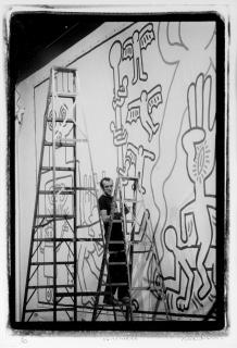 Peter Anderson - Keith Haring, Soho, NYC, 1982