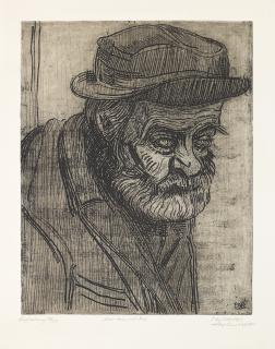 Peter August Böckstiegel - Alter Mann mit Hut