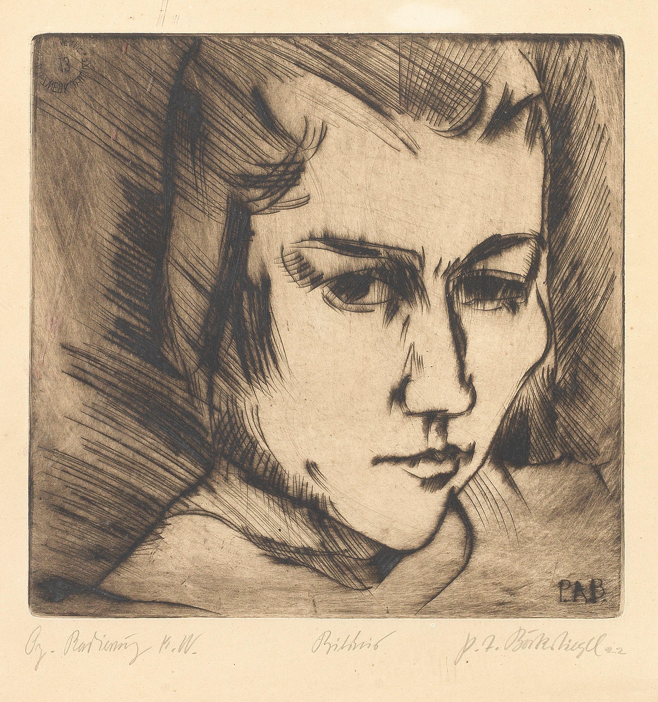 Peter August Böckstiegel - Bildnis (Porträt Elli Tietz)