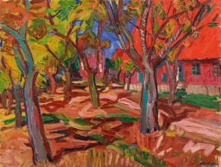 Peter August Böckstiegel - Westfälisches Dorf im Sommer