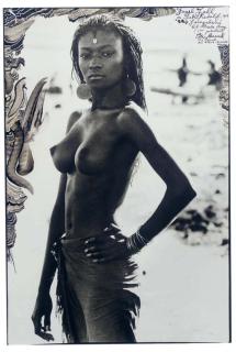 Peter Beard - Fayel Tall on Lake Rudolf at Loingalani, El Molo Bay, 1987