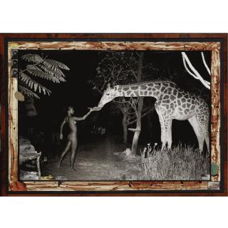 Peter Beard - \'Hog Ranch Front Lawn, Night Feeder (2:00Am) With Maureen Gallagher & Mbuno, Feb. 1987\'