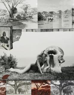 Peter Beard - \'Jerry Hall With Ele Skull In Montauk\', C. 1976