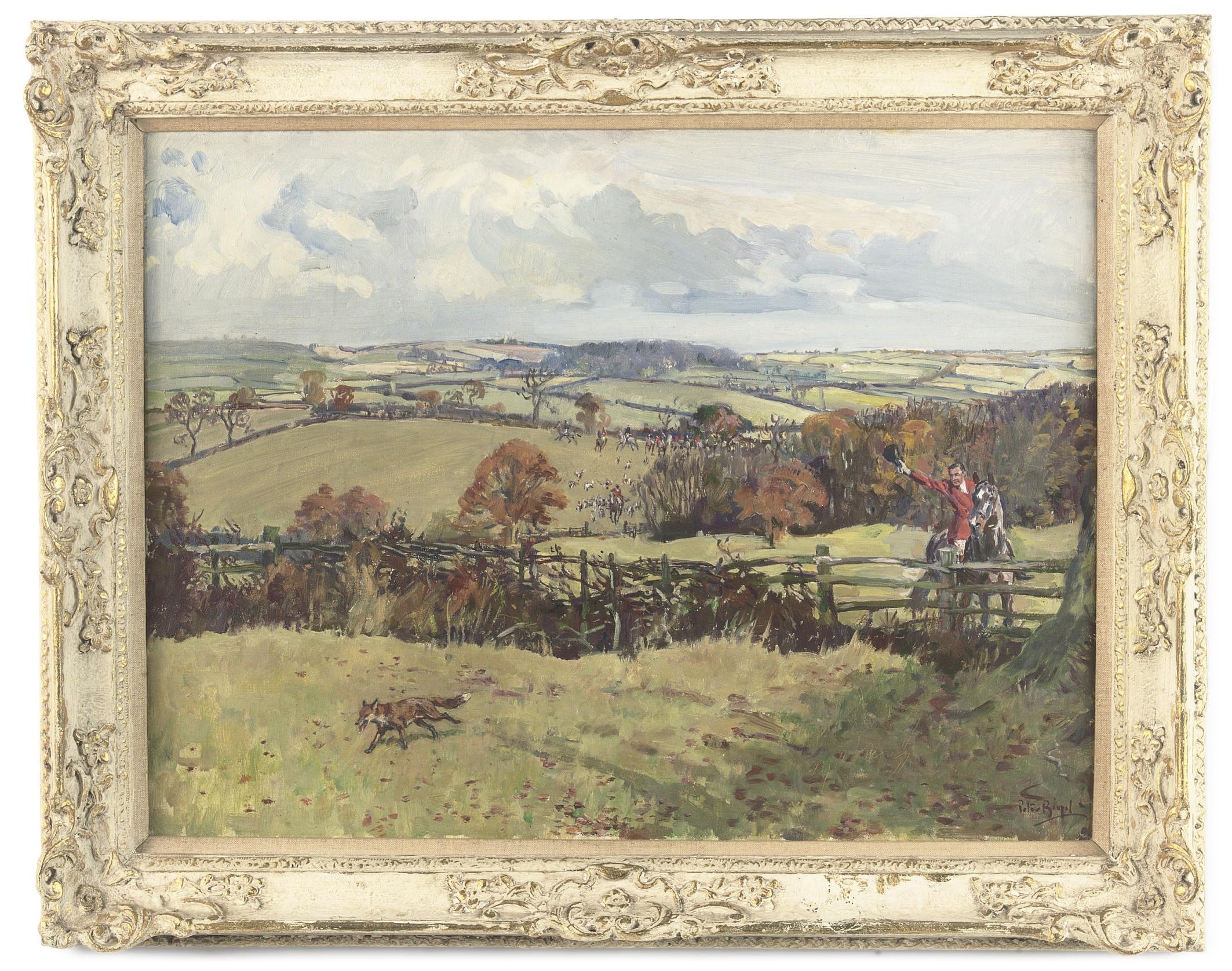 Peter Biegel - The Cottesmore Hunt at Osston Wood signed \'Peter Biegel\' (lower right)