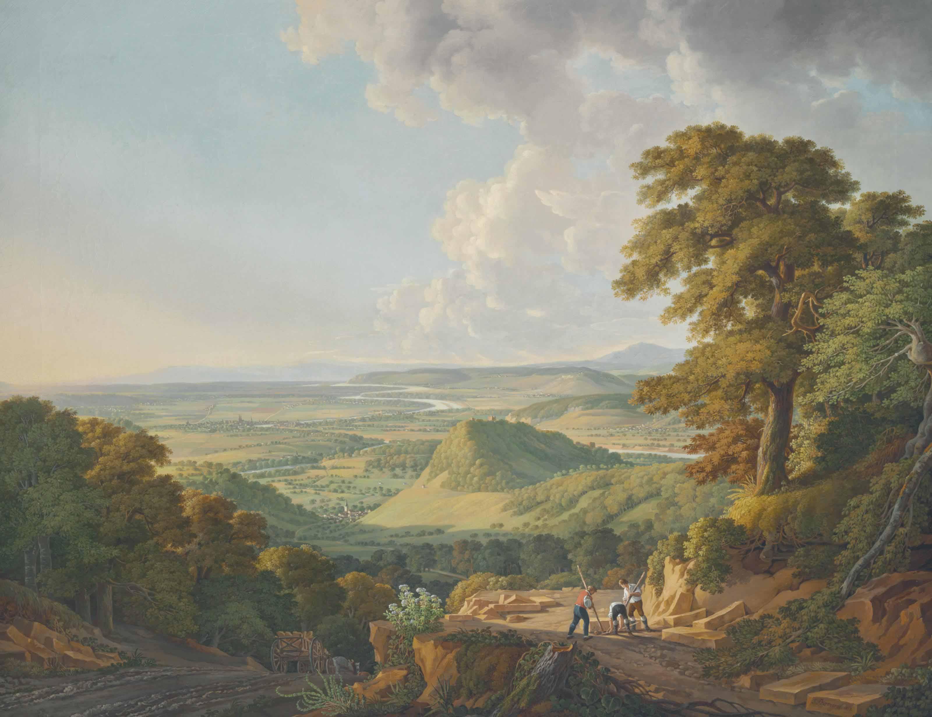 Peter Birmann - View of Basel and the Rhine Valley from the Quarry in Muttenz