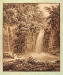 Peter Birmann - Wasserfall in Giessen bei Kilchberg.