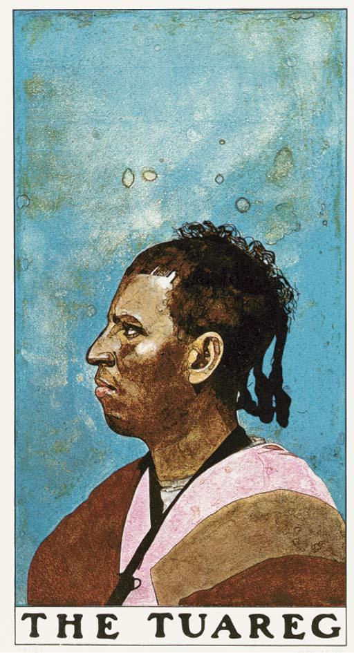 Peter Blake - Four plates, from The Wrestlers