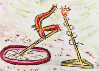 Peter Bömmels - Zwei Systeme auf Tuch.