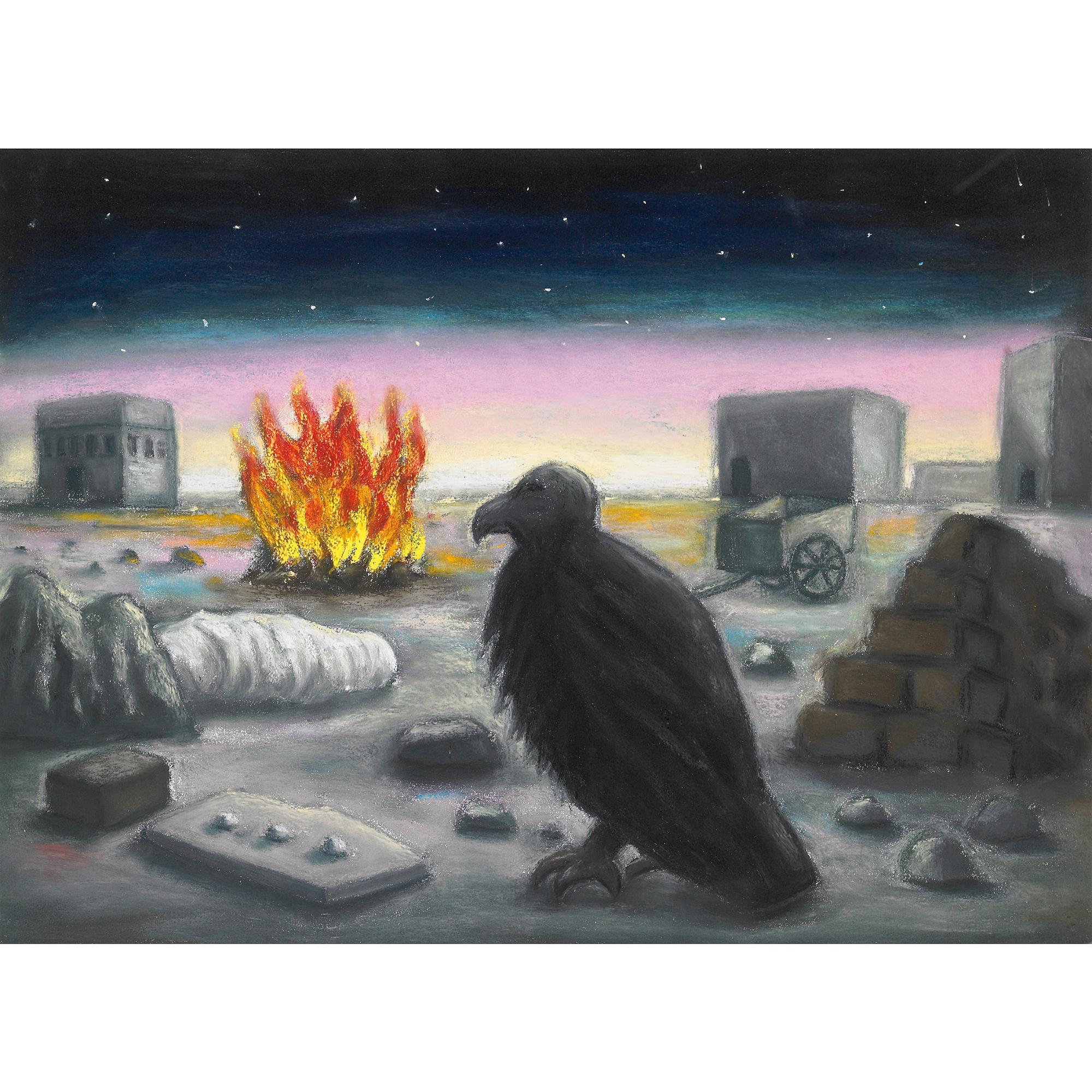Peter Booth - Australian untitled (Vulture And Fire)