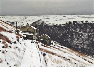 Peter Brook, R.B.A. - Calling For A Brew (With More Snow Coming)