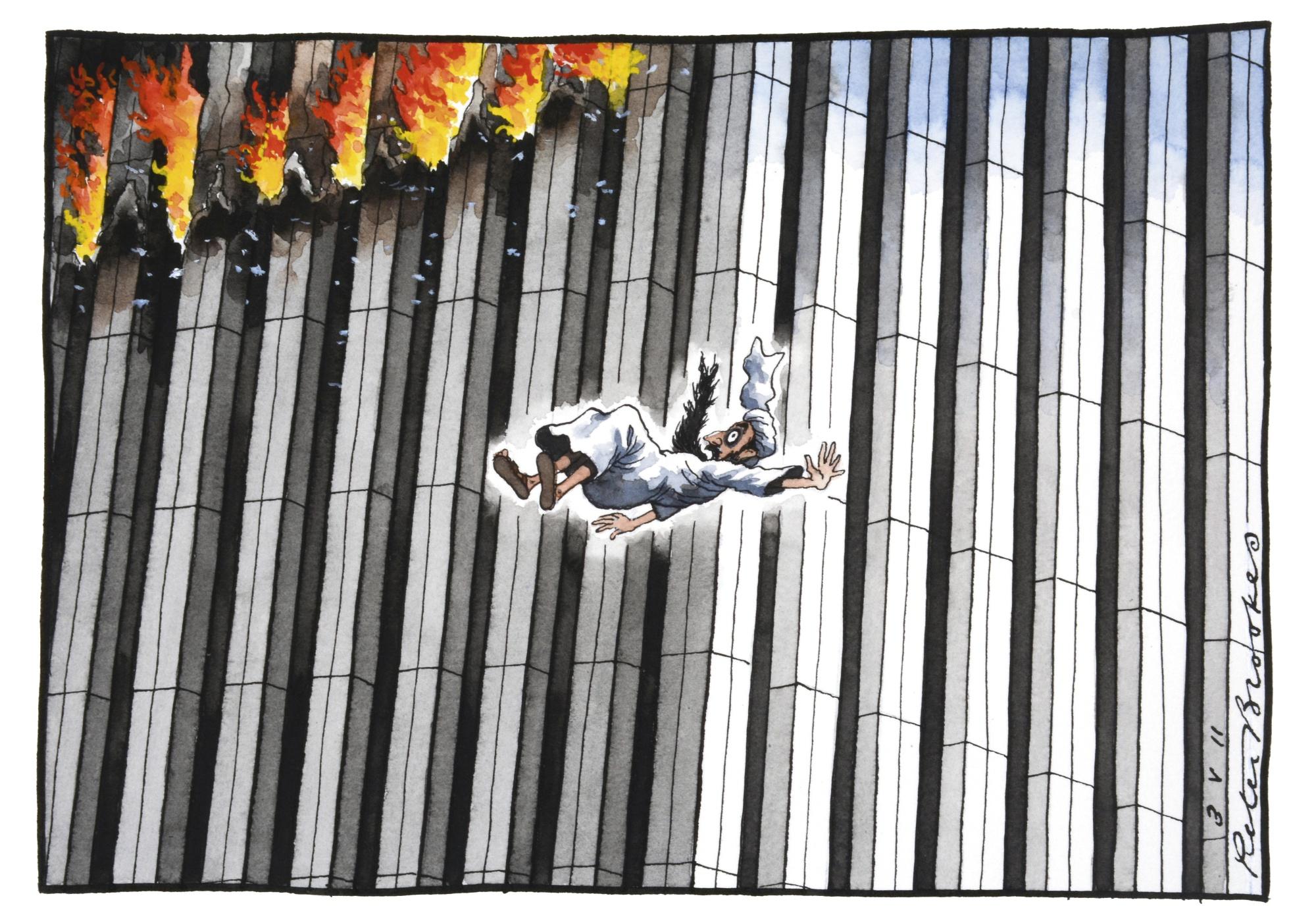 Peter Brookes - Falling Bin Laden