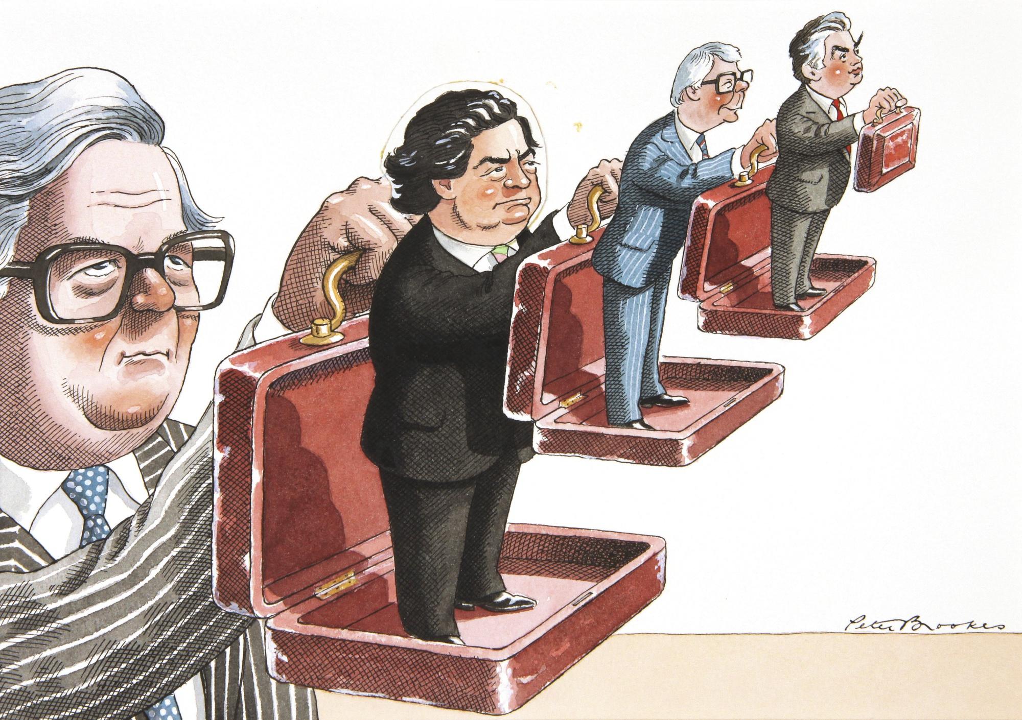 Peter Brookes - The Chancellors: Howe, Lawson, Major And Lamont