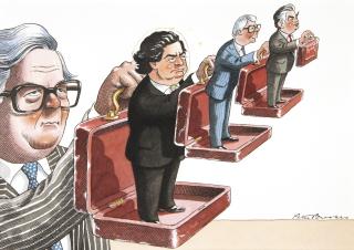 Peter Brookes - The Chancellors: Howe, Lawson, Major And Lamont