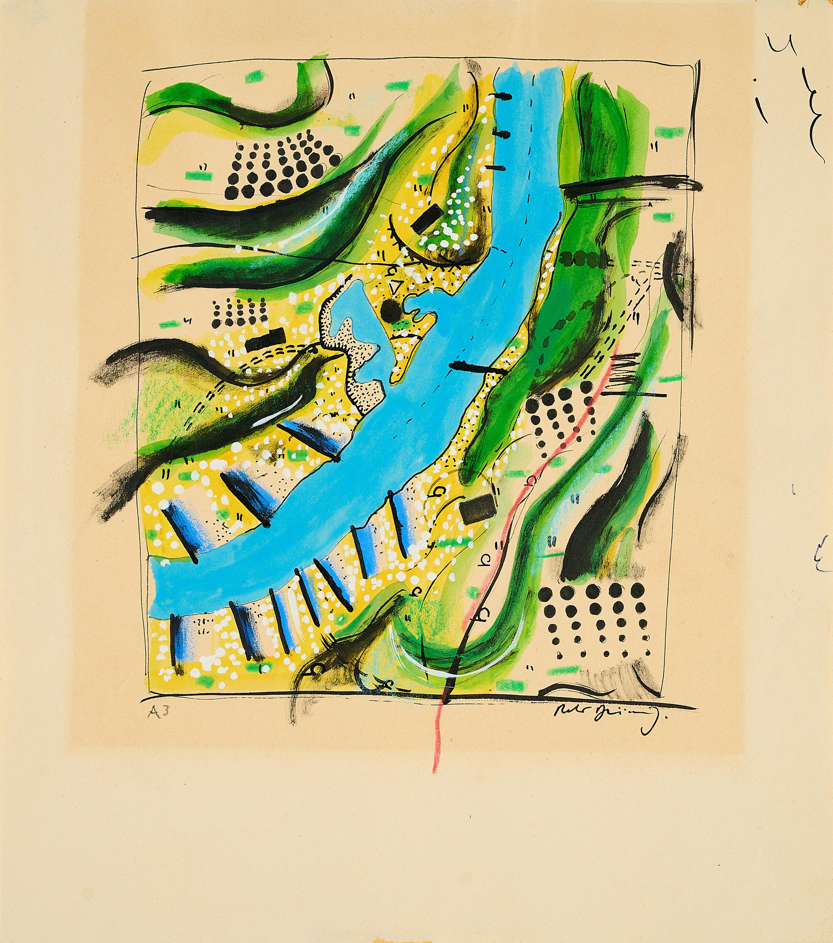 Peter Brüning - Ohne Titel (Rhein).