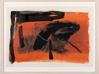 Peter Clarke - Untitled (Orange Ground), 1990