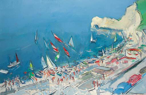 Peter Coker, R.A. - Promenade, Etretat
