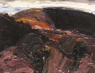 Peter Collis, R.H.A. - Two Figures in a dark Landscape