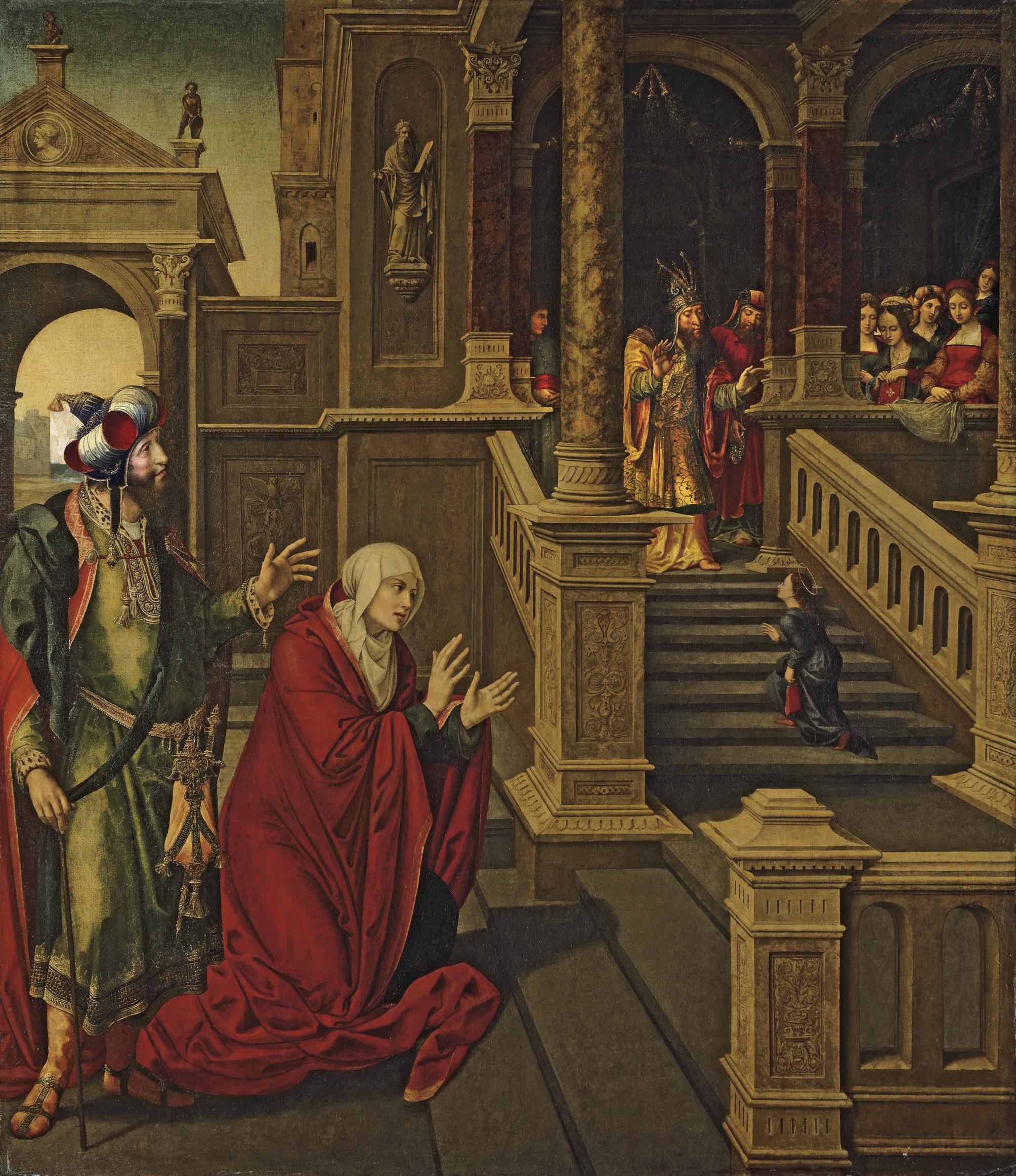 Peter de Kempeneer - The Presentation of The Virgin In The Temple With Saints Anne And Joachim