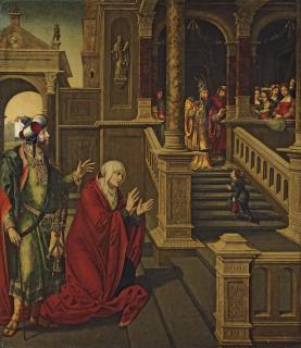 Peter de Kempeneer - The Presentation of The Virgin In The Temple With Saints Anne And Joachim